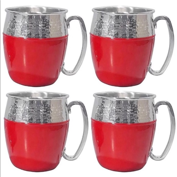 members mark Other - Hammered Moscow Mule 4 Piece set Red